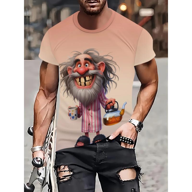 AI Cat Pattern Funny T-shirt Men's Clothing Fashion Animal Cosplay Animal T Shirts Daily Casual Sports Kid Street Popular Tees