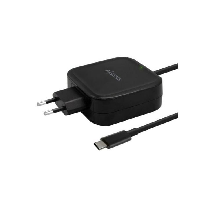 Chargeur USB Type C - AISENS - Asch-1Pd65Wl-Bk - 65W - 1XUSB-C - Câble 1,2M