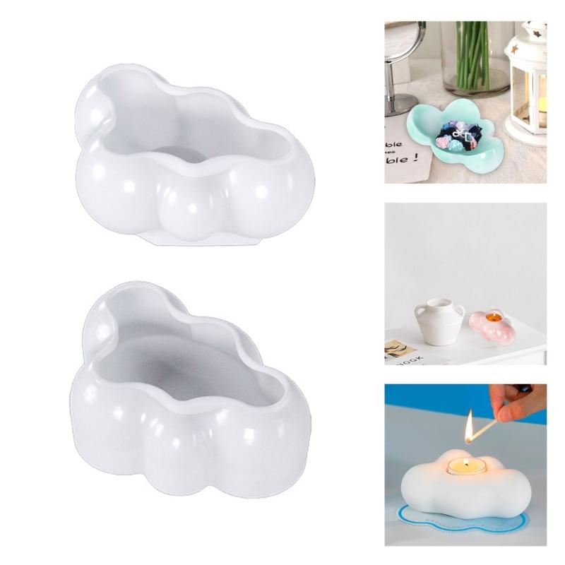 Silicone Candle Holder Moulds Cloud Shaped Silicone Clay Mould Crafts Moulds Silicone Material for DIY Hand-Making Lover