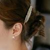 Women's Vintage Etched Leaf Feather Hair Clip Elegant Hairpin Hair Barrette
