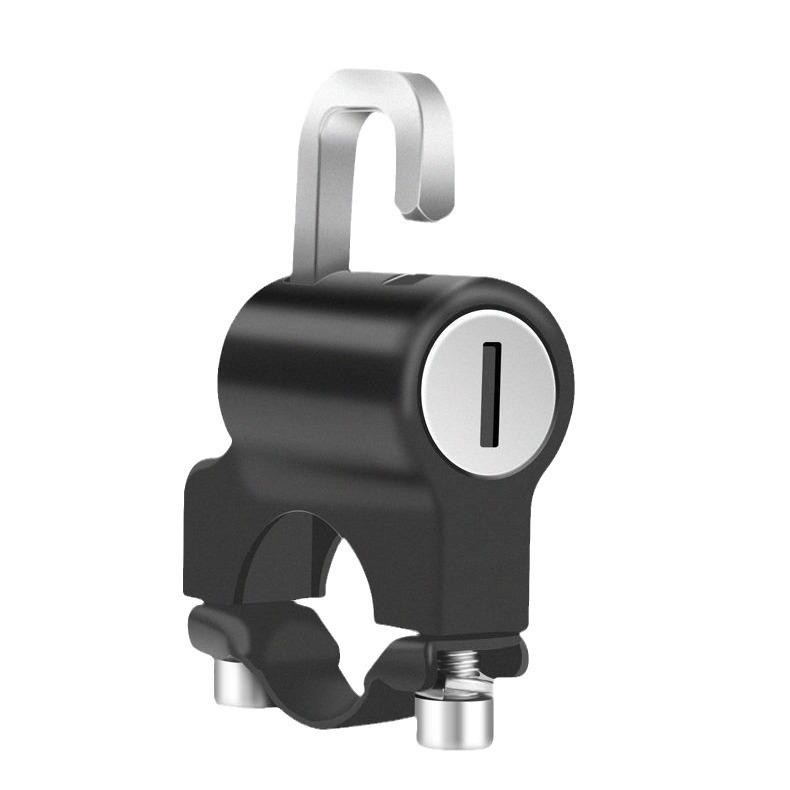 Universal Electric Vehicle Helmet Lock with Key Hook for Motorcycle Safety