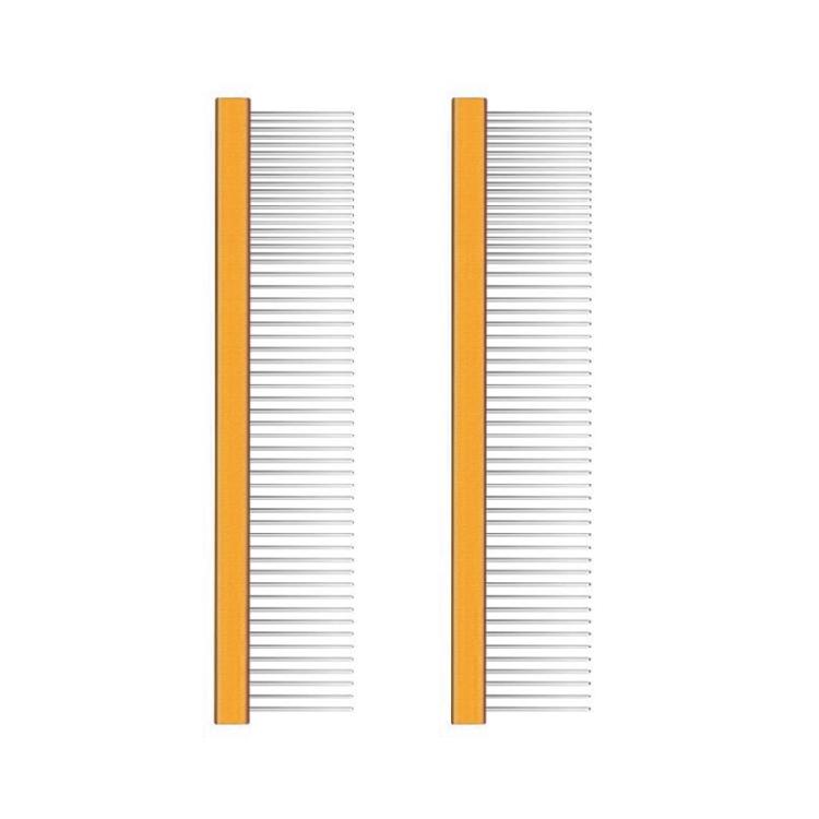 Straight Row Cats Comb Hair Removal Dog Deshedding Hair Comb Hair Remover 2pcs  Massage Comb Pet Grooming Supply