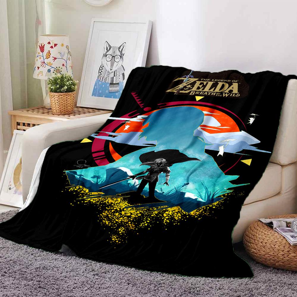 1pc Links Epic Adventure Hyrule Flannel Blanket for Super Soft Cute Comfort Blanket for Travel Bedding Couch Sofa Blanket Y82550