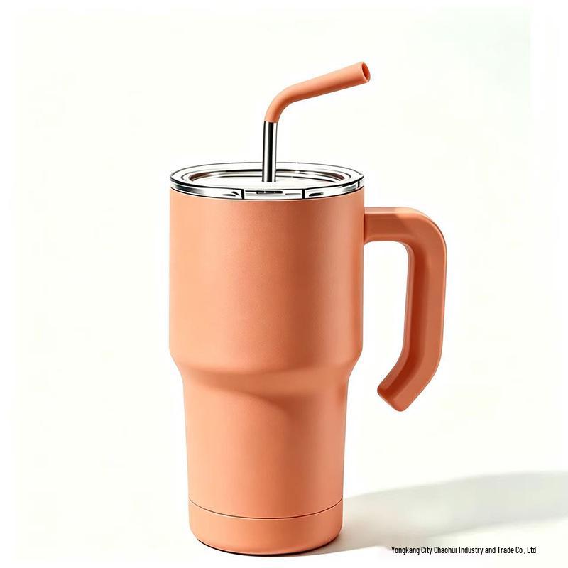 304 Stainless Steel Car Thermos Cup with Handle - Large Capacity, Cold Insulation, Outdoor Vehicle Ice Buster