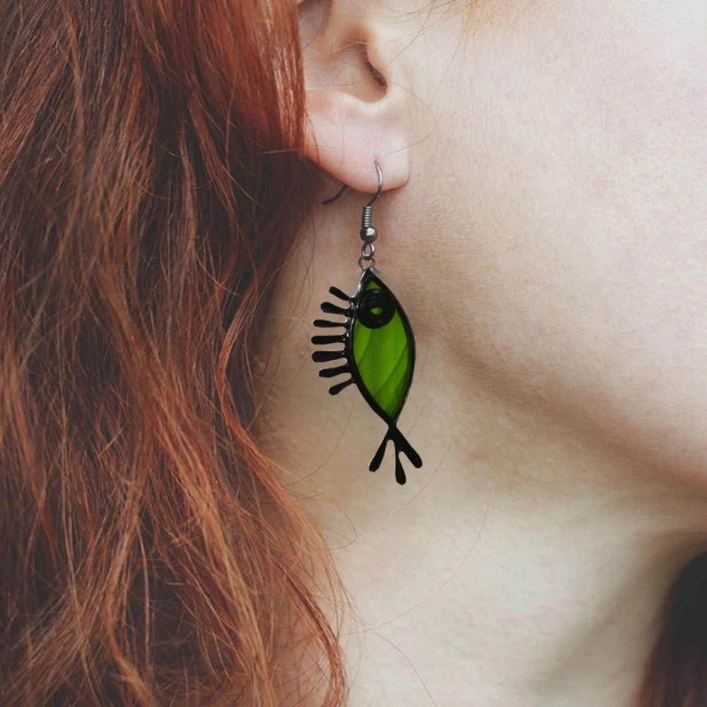 Small fish simple personality temperament ear hook