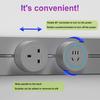 30/60/80/100cm Home & Office Multi-Function USB Adapter Wall Mounted Track Power Socket Power Track Socket