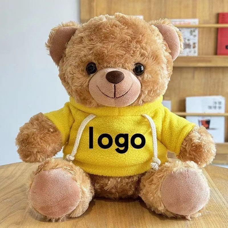 Teddy Bear Plush Toy with Cute Logo and School Emblem Design