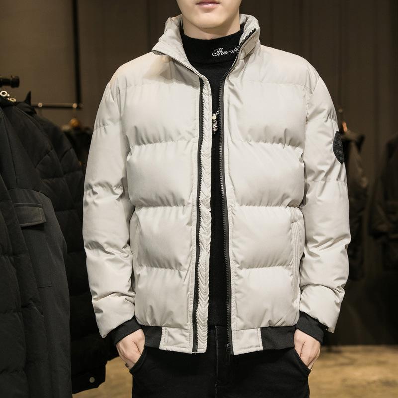 Kış Büyük Beden Pamuklu Dolgulu Giysiler Erkekler İçin Yeni Trend Kore Versiyonu Dik Yaka Kalınlaştırılmış Sıcak Pamuklu Giysiler