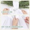 2 Pcs Christmas Velvet Wreath Sash for Front Door Blank Plain Garland Sash Accessories for Anniversary Wedding Party Indoor Outdoor Home Decor