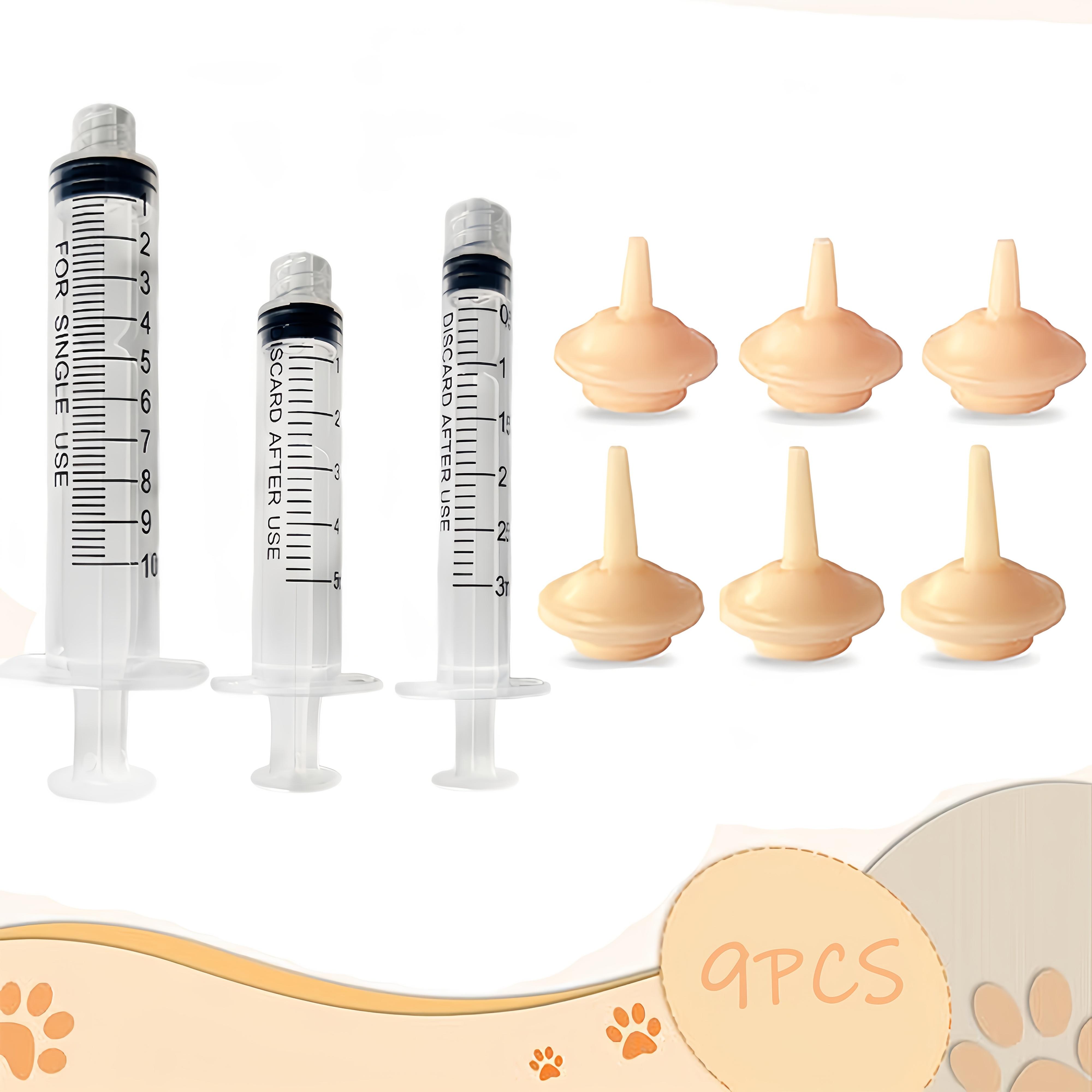 

9 шт. Соски для котят и щенков - Силиконовый сосок для кормления домашних и диких животных, Маленький сосок для кормления с предварительно просверленным отверстием 9PCS