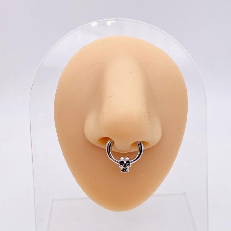 Stylish Skull Nose Studs Elegant Stainless Steel Skull Nose Pin Nose Stud Perfect For Individualized Decoration