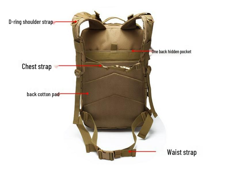 Zaino Tattico Mimetico Impermeabile di Grande Capacità da Uomo per Viaggi all'Aperto e Alpinismo