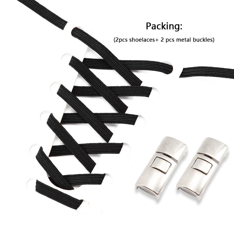 No Tie Shoes Laces for Flat Running Shoes Convenient and Fast for Kids Adult Elastic Laces for Sneakers Cross Buckle Shoelaces