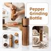 Refillable Pepper Spice Mill Acacia Wood Spice Mill Bottle Handheld Salt Grinder  Kitchen Gadget