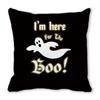 Creative Halloween Happy Letters Digital Printing Short Plush Pillow Covers for Car Sofa Office Cushion Cover Home Goods