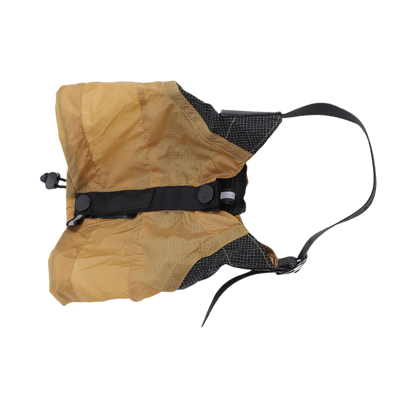 Igeteck Unisex Short Silicone Coated Gaiters For Hiking Trailing 4 Point Fixation System Full Coverage Leg Sand Snow