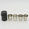 4 Teile/satz Outdoor Praktische Reise Edelstahl Tassen Mini Set Gläser Für Whisky Wein Mit Fall Tragbare Drinkware 30ml