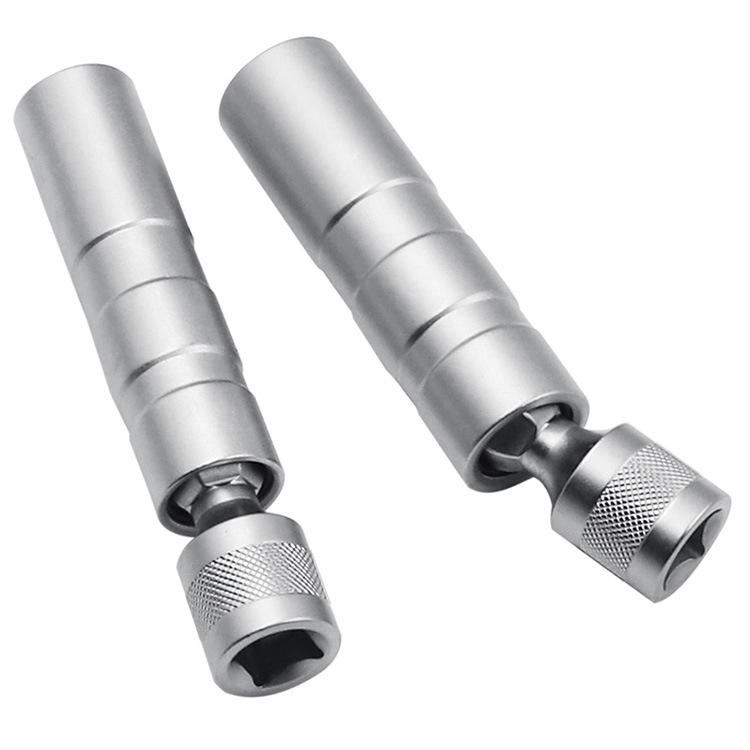 Socket Wrench Magnetic 12 Angle Repairing Removal Tool Thin Wall 3/8" Drive Sockets for 14/16mm Spark Plug
