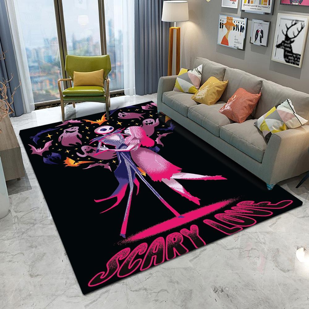 Disney The Nightmare Before Christmas Area Rug Non-Slip Bedroom Kitchen Bathroom Entracne Rug Living Room Washable Carpet