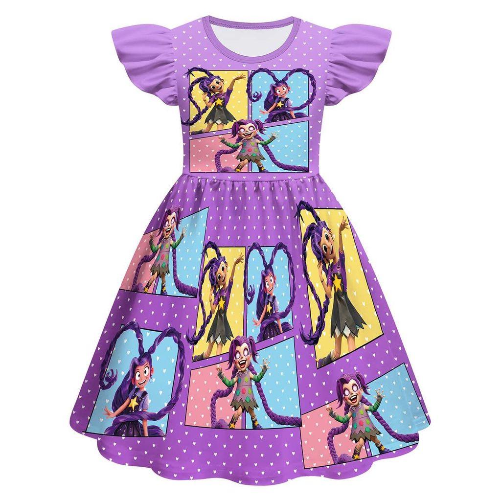 83140 Kids Girls Lily Lovebraids Ruffle Polka Dot Dress 100cm фиолетовый