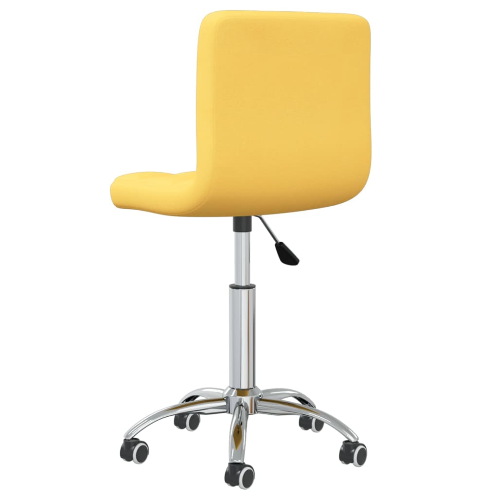 Office Chair Swivel Mustard Yellow Fabric