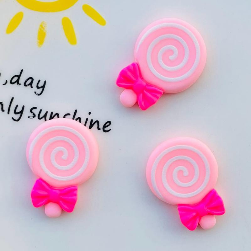 20 Pcs New Cute Kawaii Cartoon Candy Lollipop Resin Cabochon Scrapbooking Diy Jewelry Earwear Craft Decoration Accessories A100
