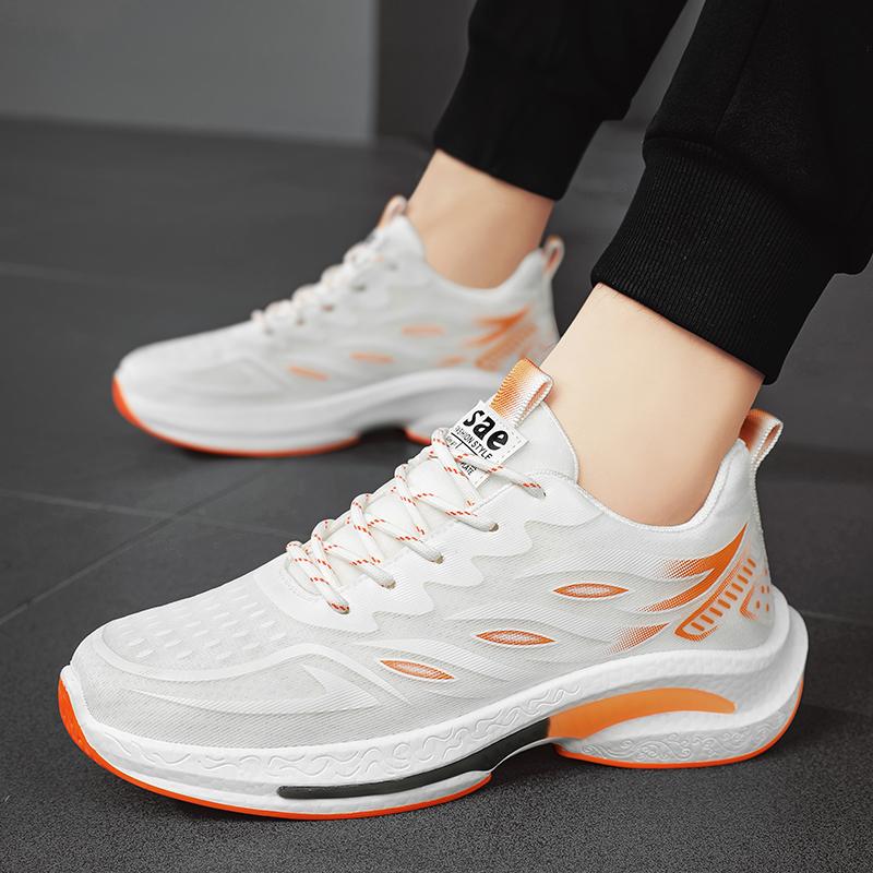 Summer invisible inner height-increasing shoes mesh breathable fly-woven running shoes casual sports dad shoes