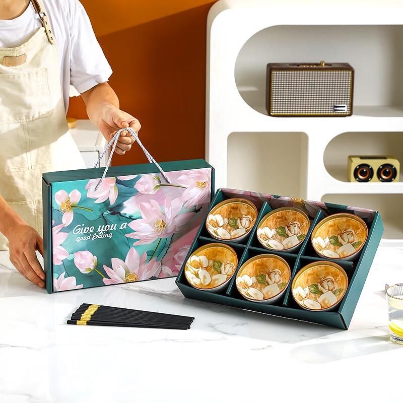 Подарочный набор керамической посуды «Камелия»