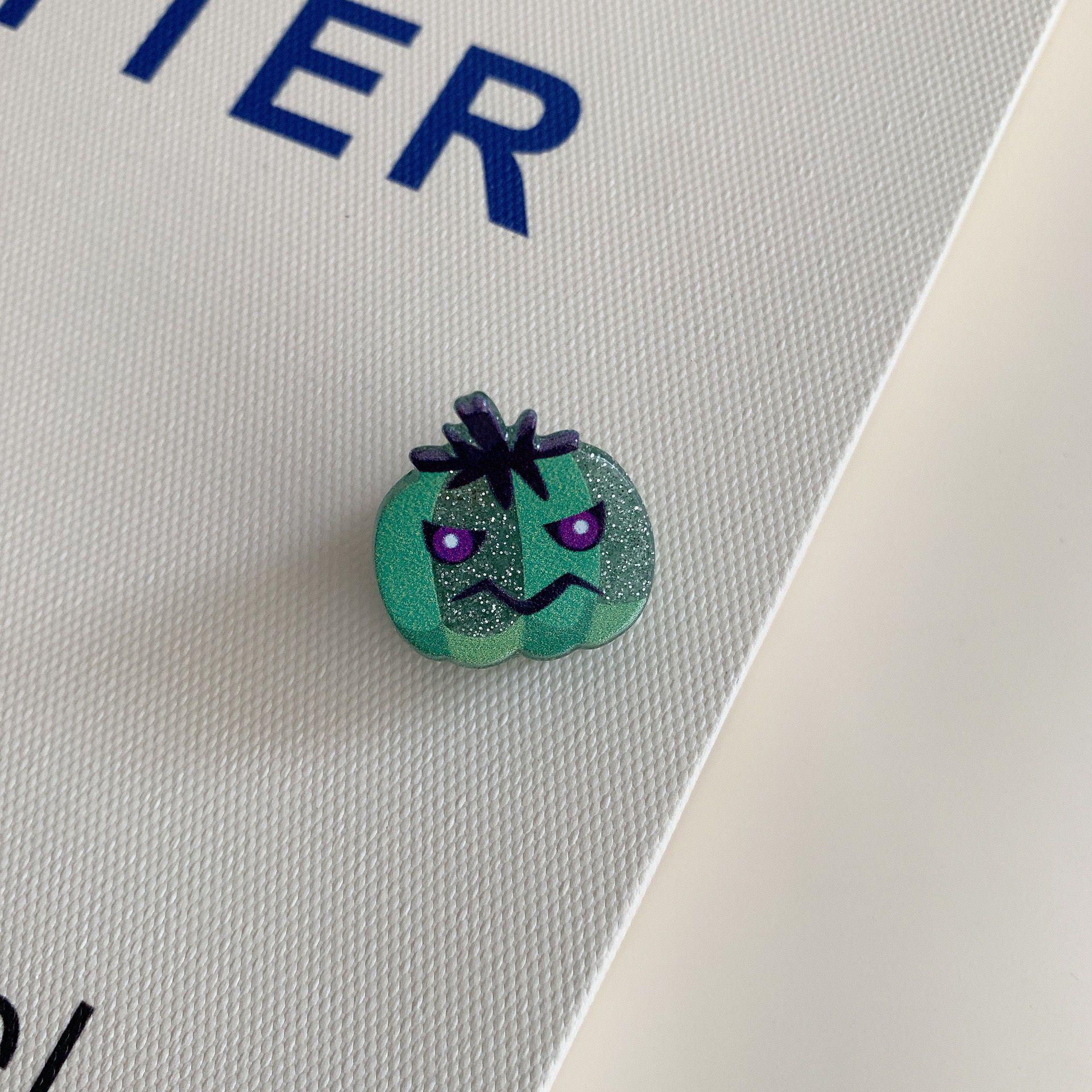 

Мини-заколки-крабики на Хэллоуин: Причудливый призрак, тыква, летучая мышь акриловые заколки для волос