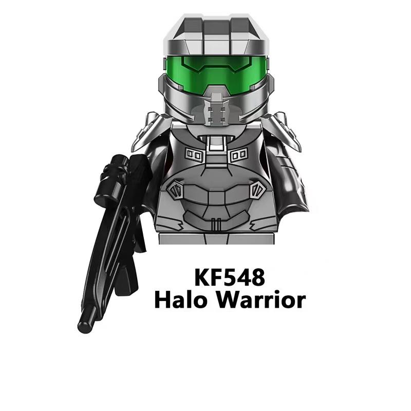 Hot movie Game character Halo Warrior building block army soldier children's brick toy assembly DIY block collection gift