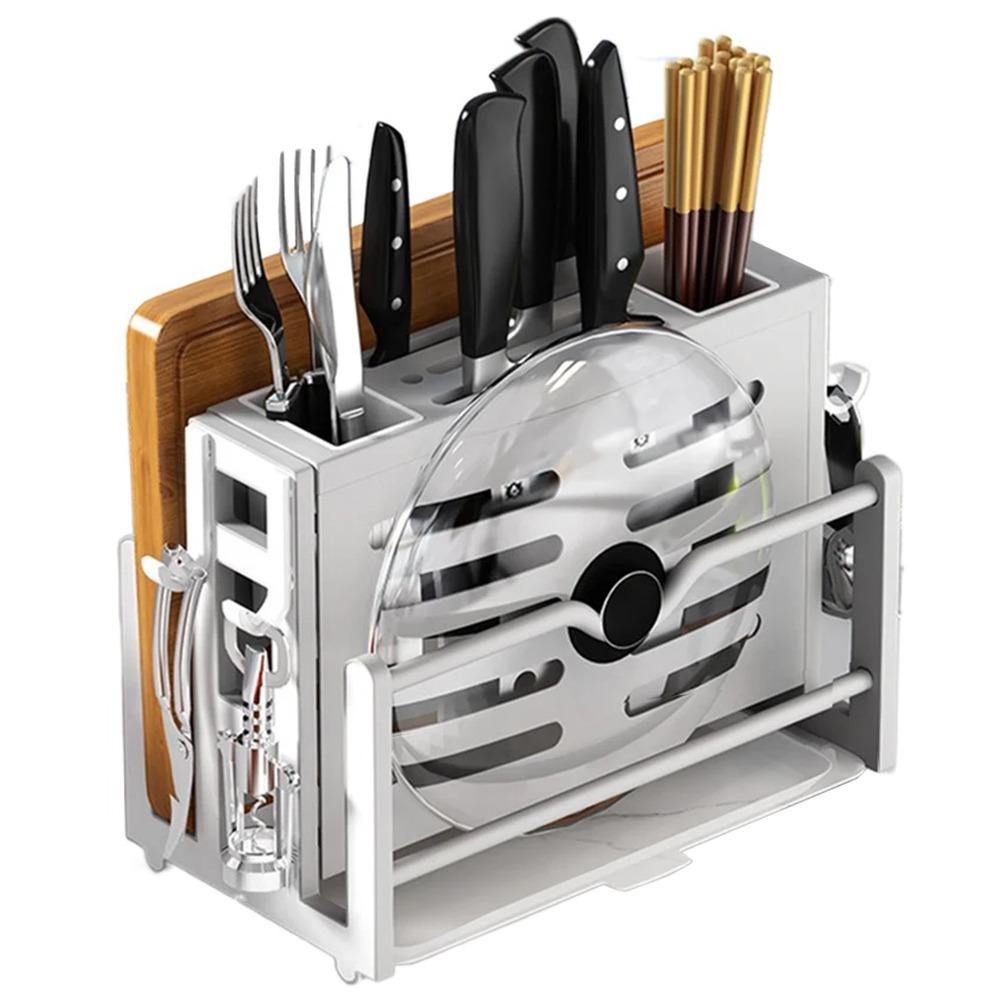 Breathable Integrated Cutlery Holder Thickened Board Pot Cover Shelf  Kitchen Use