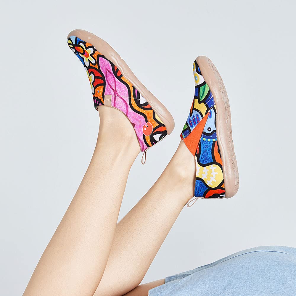 UIN Colorful Art Travel Casual Couple Walking Ultra Secret Size Women's Slip-On Loafers, Shoes, Shoes, Shoes, Shoes, Lightweight, Breathable, Gift,