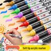 Soft Tip Acrylic Marker - 120 Colors, Single Piece, Opaque, Stackable Paintbrush