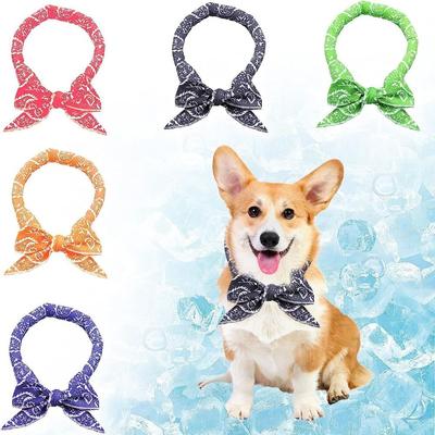 Bandana Refrescante para Perro Adorable Collar Ajustable para Gato Suministros Prácticos para Mascotas Gato