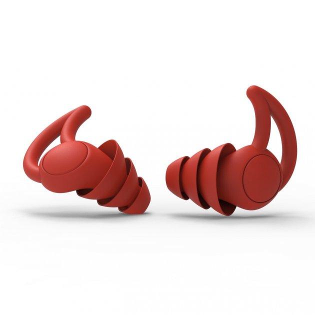 Earplugs for Sleep Work Noise Protection Perfect Pro Plugz Red 3 Flange + Case (A123530)