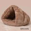 Winter Warm Triangle Cat Nest Thickened Fury Mongolian Bag Half Closed Sleeping Bag Pet Pad Cat And Dog Pet Sleeping Supplies