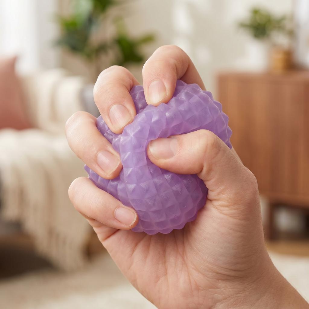 Textured Sensory Stress Relief Ball Soft Flexible Material Durable Design for Hand Exercise and Relaxation Therapy