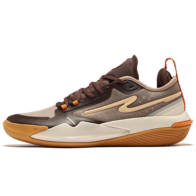 Erke Qixi Professional Combat Shock Absorption Rebound Low-Top Basketball Shoes Men sneaker Chocolate 51124304172-806