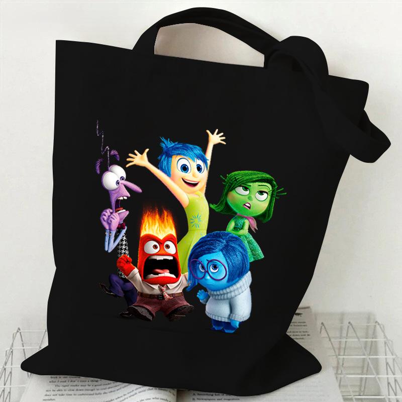 Animation Peripheral Cartoon Printing Messenger Bag Canvas Bag Leisure Large Capacity Women'S Shoulder Shopping Bag