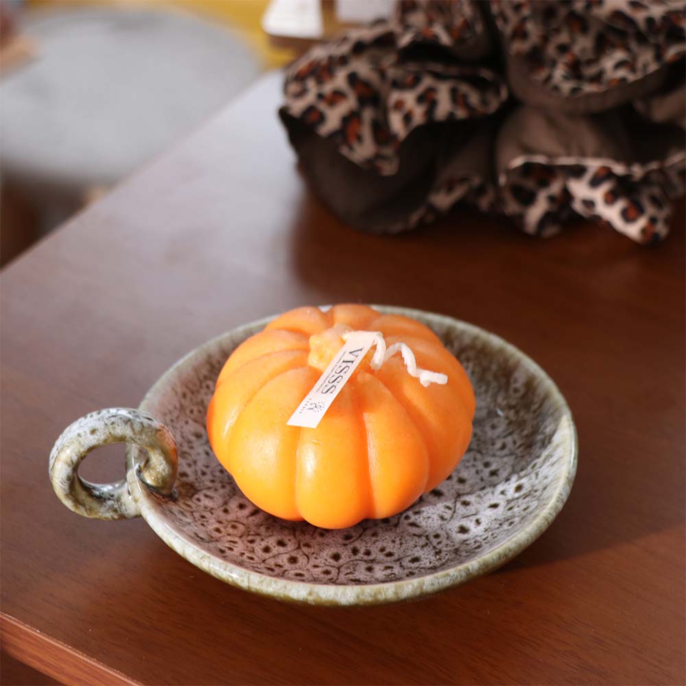 Decorative Ceramic Candle Plate Retro Style Candlestick Holder Candlelight Stand  Festival Use