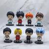 Cartoon Volleyball Boys Action Figures 8 Models Pvc Material 7.5cm Size