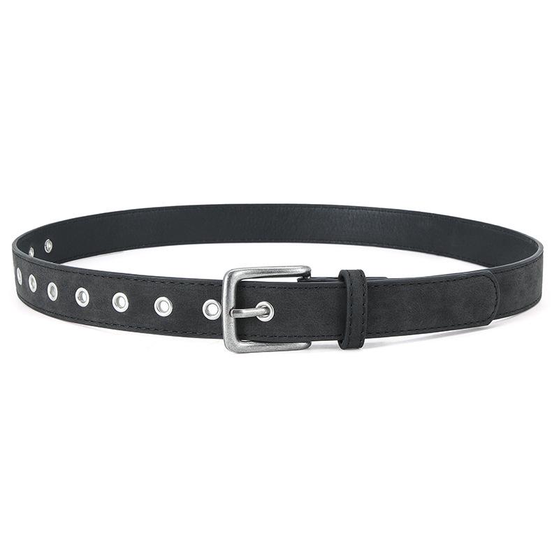Women's Retro Literary Style Frosted Textured Pin Buckle Belt - Durable PU Leather