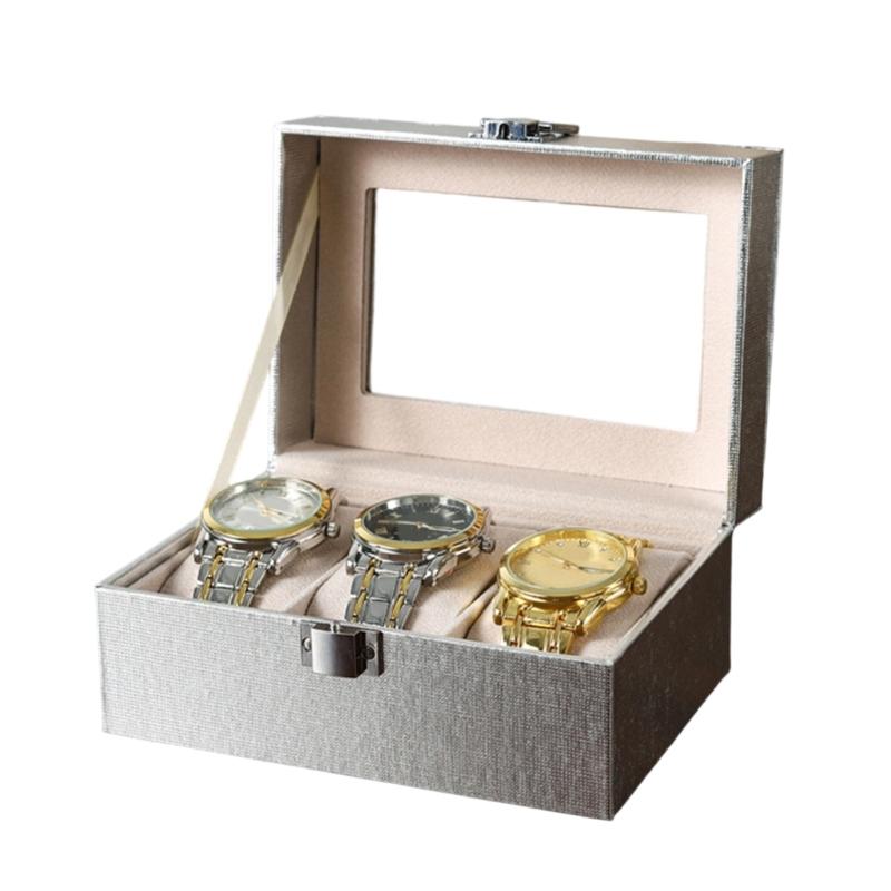 

Premium Watch Storage Box With Secure Lock And Multiple Compartments For Jewelry Organizing Available In 3 Elegant Color срібний