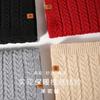 Knitted Hat, Women's Autumn and Winter Thickened Double-layer Plush Warm Wool Knitted Hat, Scarf and Gloves Three-piece Set
