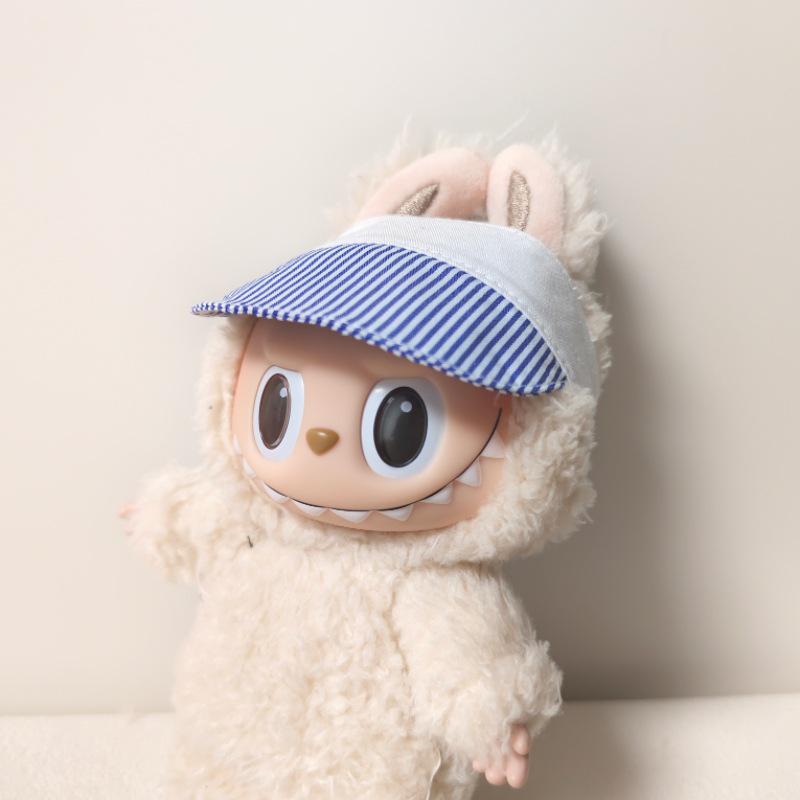 

Лабубу 17 см Виниловая шляпа: Бейсболка, Костюм куклы Макарон, Аксессуары для переодевания Cap Only, No Doll