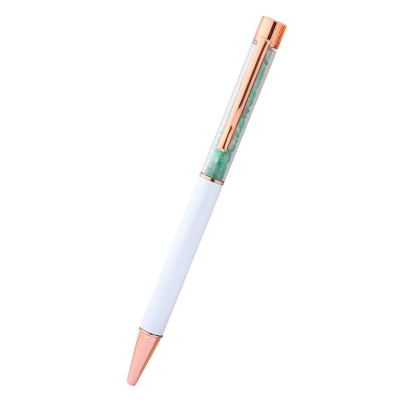 Smooth Writing Gemstones Oil Pen for Office School Students Writing Gift 0.5mm Medium Point Metal Ball Pen Ballpoint Pen