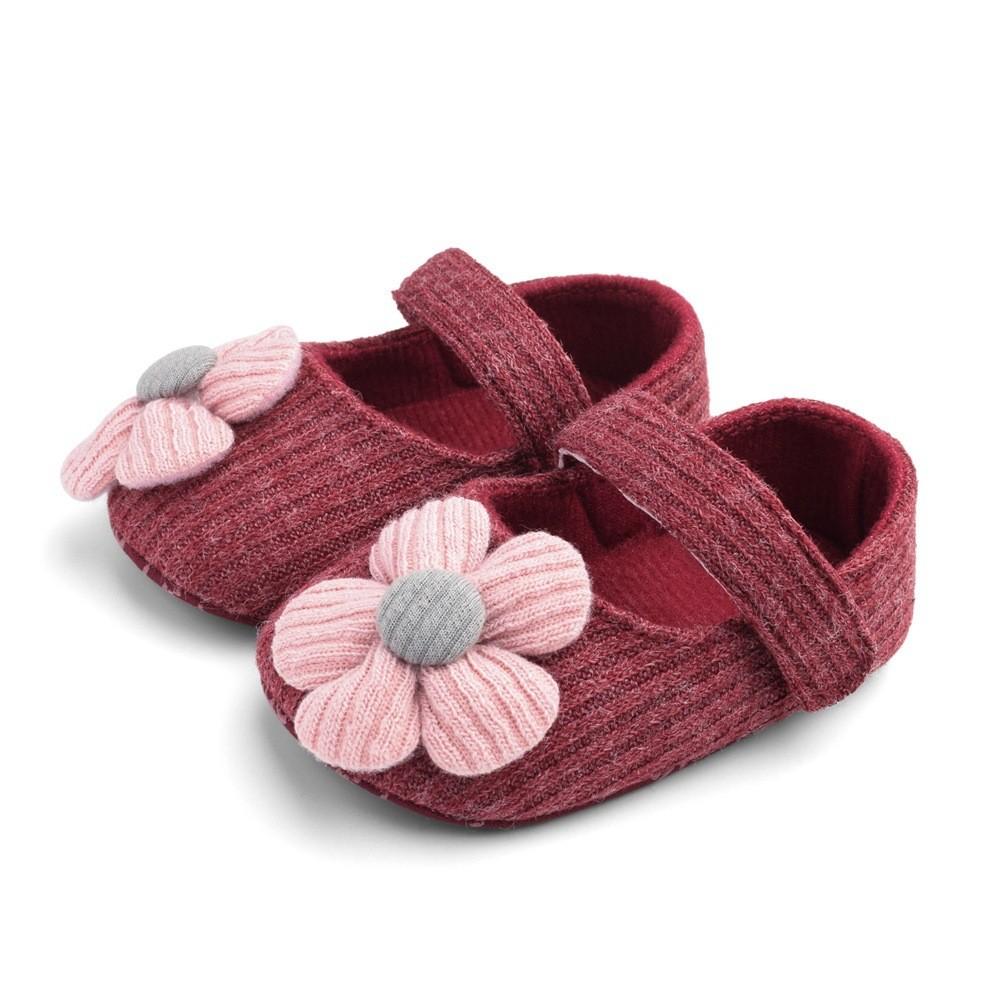Baby Girls Soft Sole Floral Toddler Shoes With Non Slip Sole For Crawling And Walking