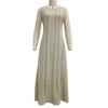 Women's Midi Summer Dress Sleeveless Crewneck A-line Swing Dress Casual Pleated Flowy Long Tank Dress