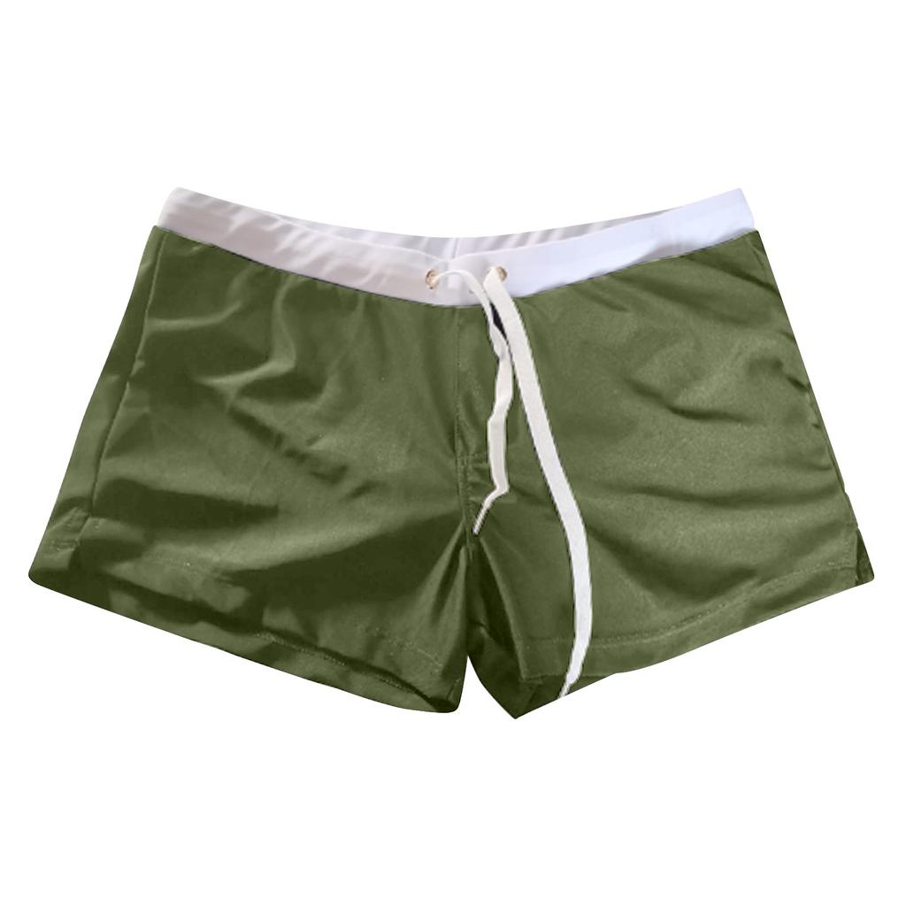 Herremote Hurtigtørkende Design med Baklomme Ensfarget Flats Strand Badeshorts