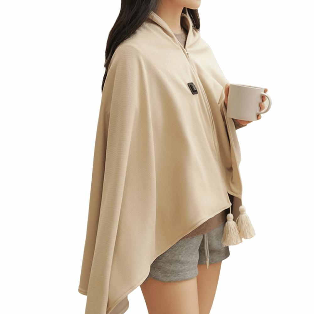 Wearable Shawl Blanket Washable Heating Lap Blanket Household Heating Cloak for Winter